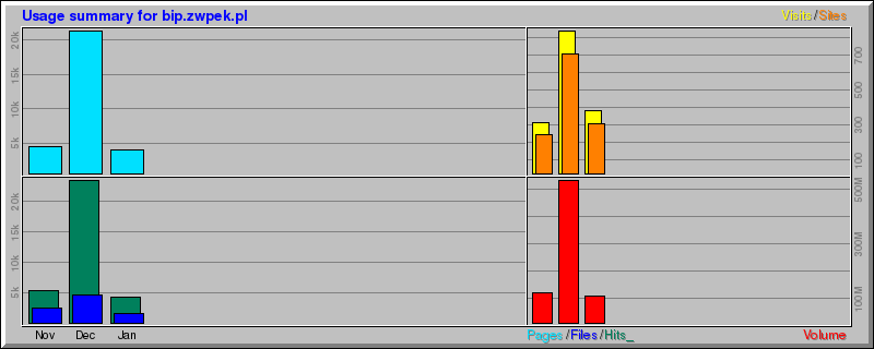 Usage summary for bip.zwpek.pl